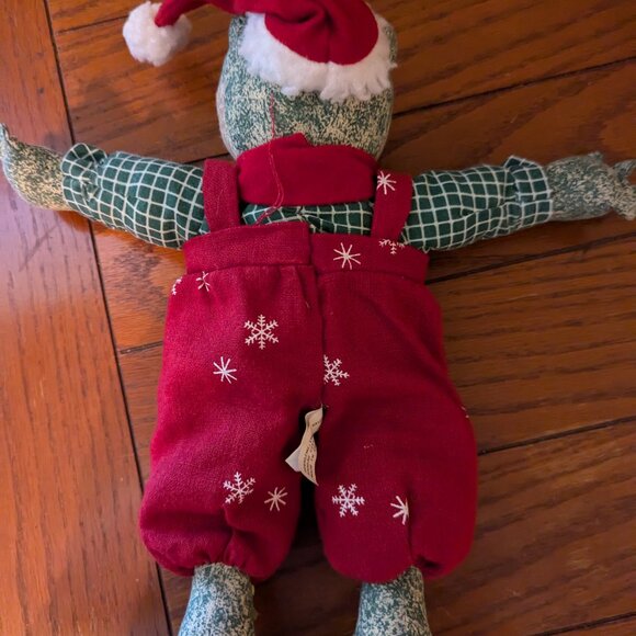 Sterling, Inc. Stuffed Frog Santa Christmas Shelf Sitter Sandbag Plush 12-inch - Picture 4 of 6
